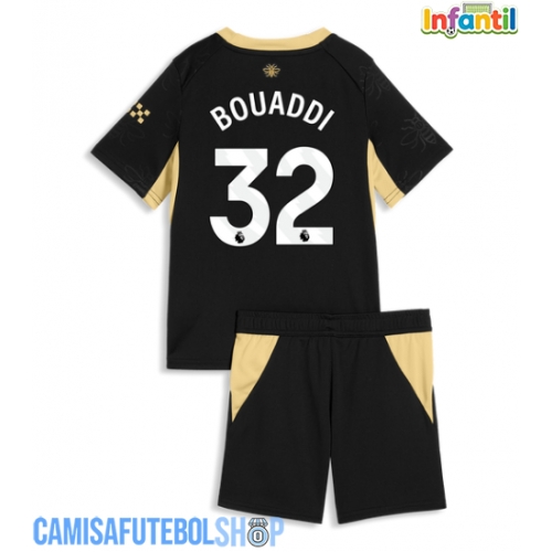 Camisa de time de futebol Manchester City Ayyoub Bouaddi #32 Replicas 2º Equipamento Infantil 2026-27 Manga Curta (+ Calças curtas)